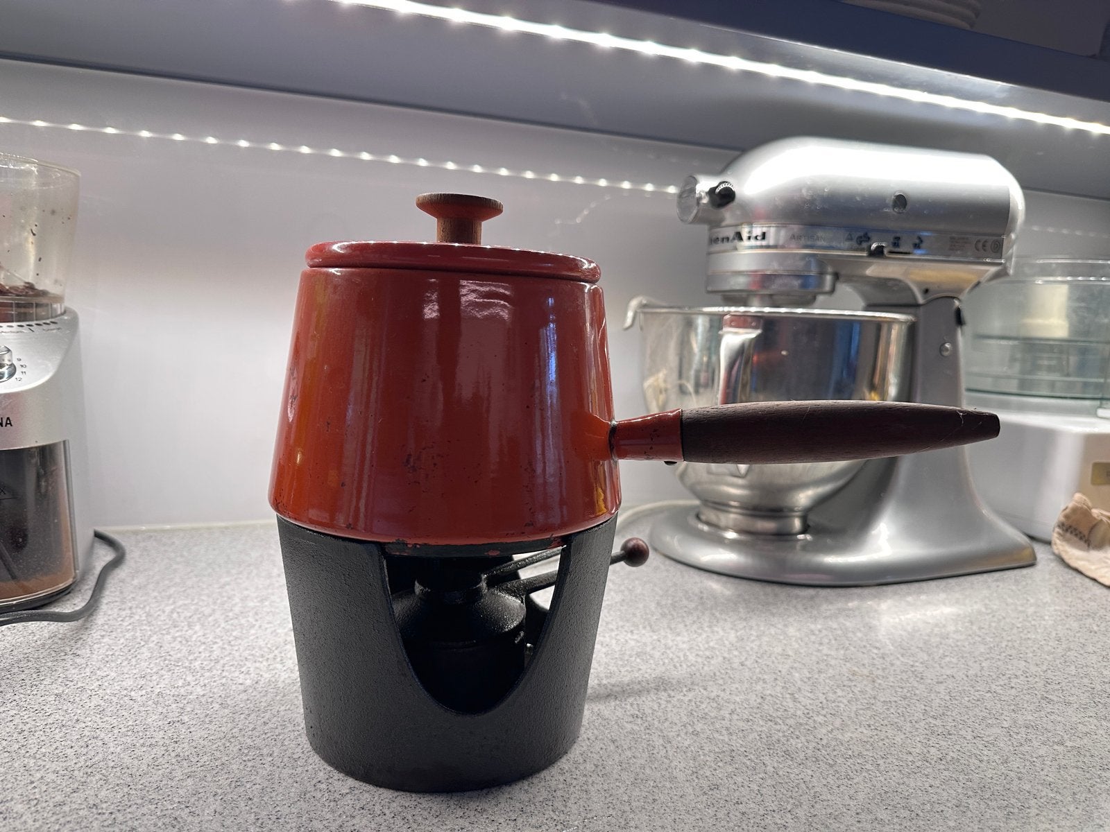 Vintage Copco Fondue Set - Jaren '60 Emaille & Gietijzer, Ophalen of Verzenden