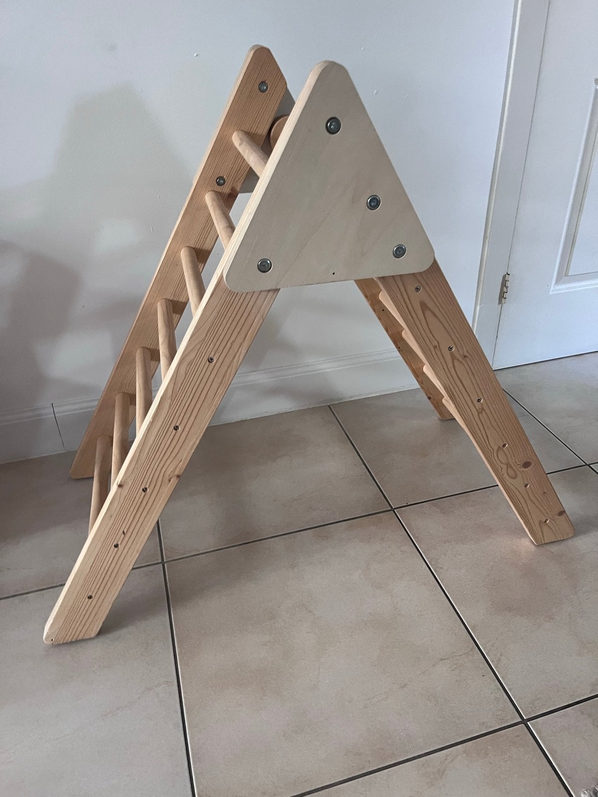 Houten Klimrek voor Kinderen - Pikler Driehoek, Ophalen, Zo goed als nieuw