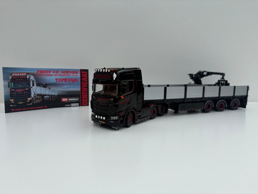 WSI SCANIA  S  CS20H 6X2 BRICK TRAILER FREEK VD HOEVEN, Ophalen of Verzenden, Nieuw, Bus of Vrachtwagen, Wsi