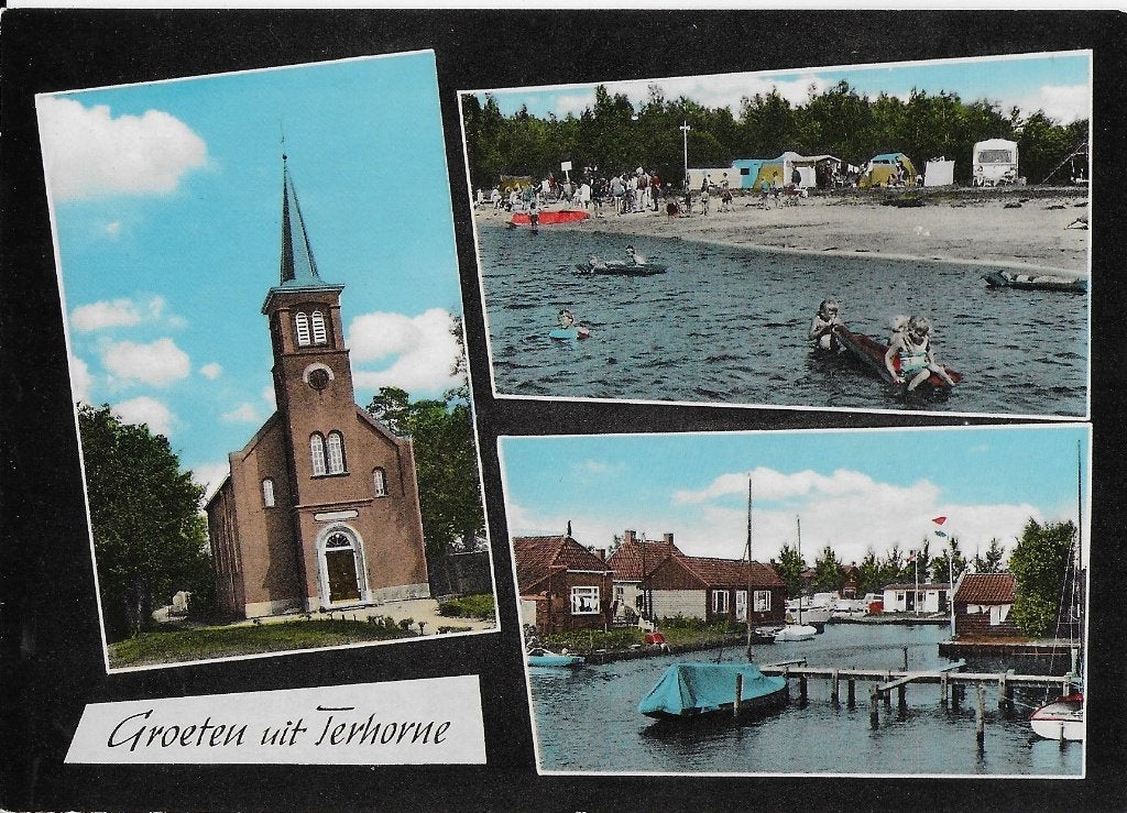 Q2950 ongelopen ansichtkaart groeten uit terhorne, Verzamelen, Ophalen of Verzenden, 1980 tot heden, Ongelopen