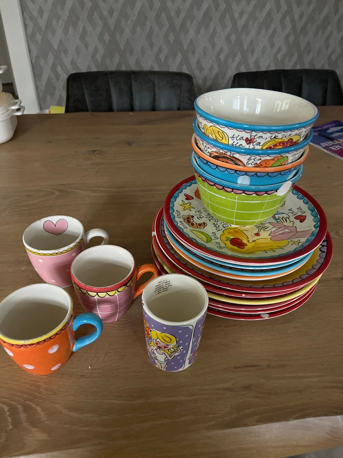Beschadigd Blond Amsterdam servies - Leuk voor mozaïek, Gebruikt, Keramiek, Overige typen, Ophalen of Verzenden