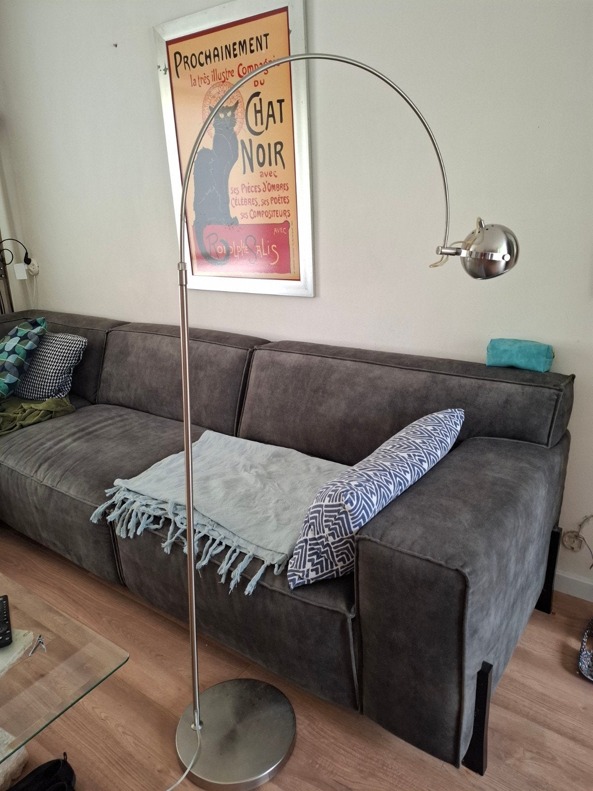 booglamp chroom retro bollamp ZSM OPHALEN, Ophalen, Zo goed als nieuw, 150 tot 200 cm