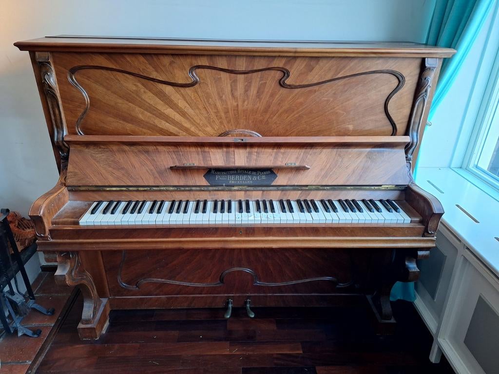 Antieke Belgische piano – Berden & Cie (Brussel) – ca. 1900, Ophalen