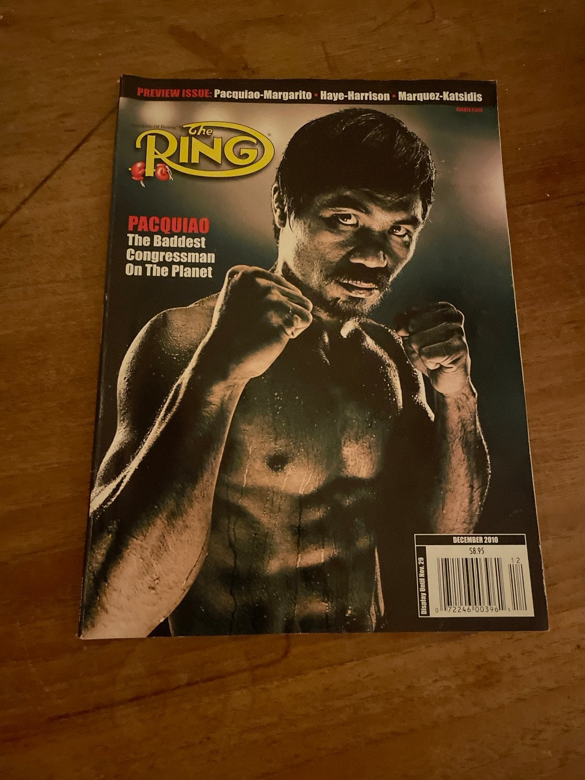 The Ring Magazine - December 2010 - Manny Pacquiao, Ophalen of Verzenden, Zo goed als nieuw, Sport en Vrije tijd