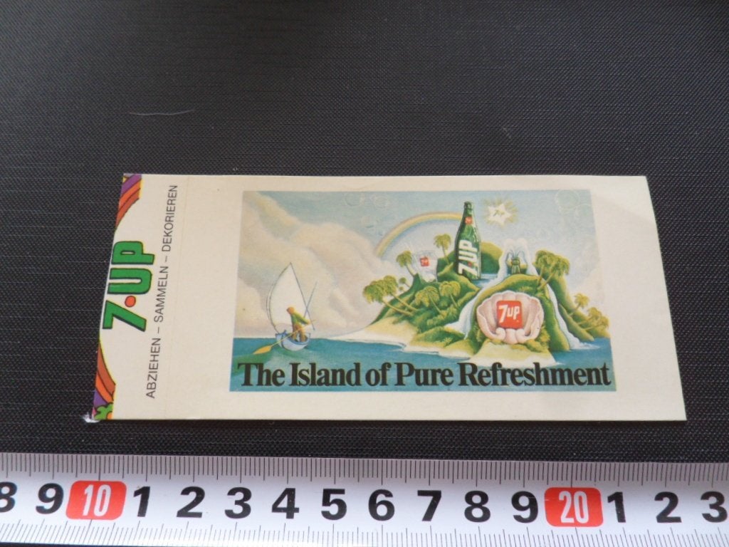 sticker frisdrank 7-up the island of pure refreshment, Verzamelen, Ophalen, Zo goed als nieuw