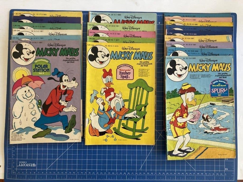 Duitse Micky Maus 1977-1979-1980-81-82 goede staat, Meerdere stripboeken, Ophalen of Verzenden, Gelezen