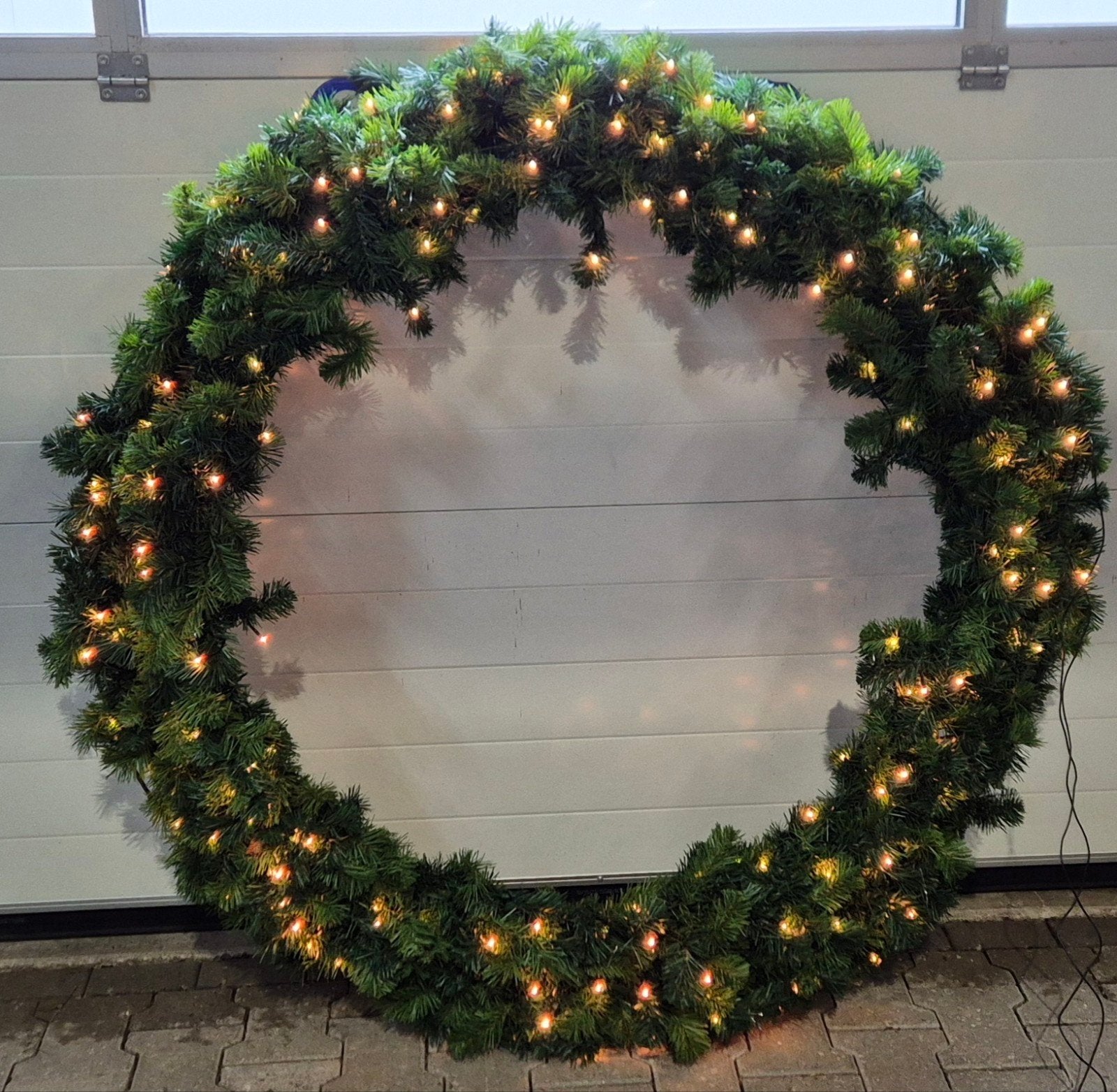 Kerst krans 130cm met verlichting, Ophalen, Zo goed als nieuw