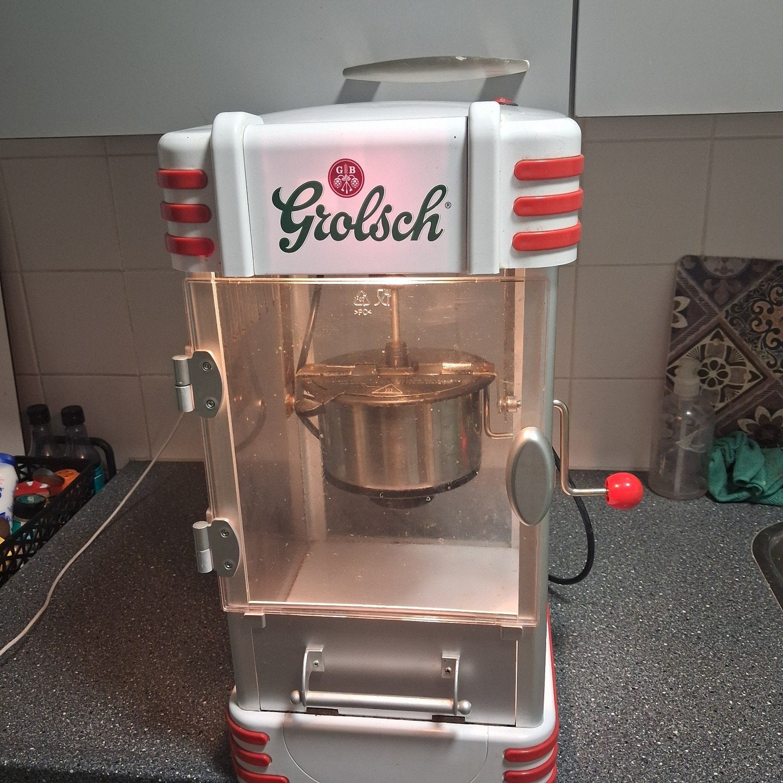 Grolsch Popcornmachine - Perfect voor filmavonden!, Witgoed en Apparatuur, Overige Witgoed en Apparatuur, Ophalen, Gebruikt