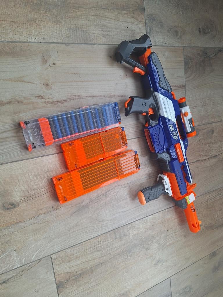 Nerf Rapidstrike CS-18 Blaster, Ophalen of Verzenden, Gebruikt, Jongen of Meisje