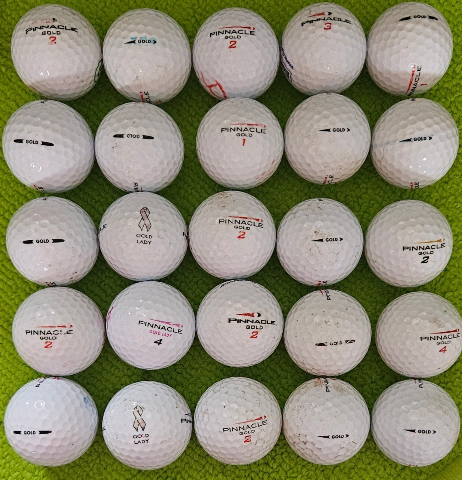 25 Pinnacle gold golfballen., Ophalen of Verzenden, Bal(len)