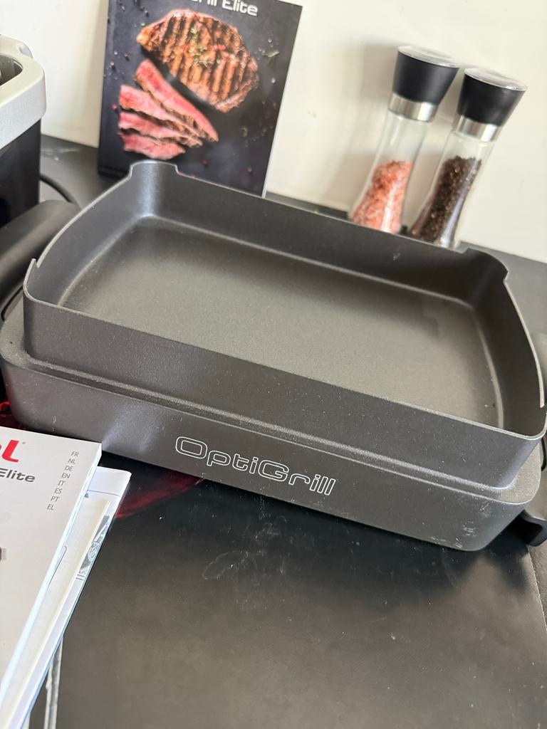 Tefal OptiGrill Elite, Witgoed en Apparatuur, Grillplaten, Gebruikt, Tafelgrill, Ophalen of Verzenden