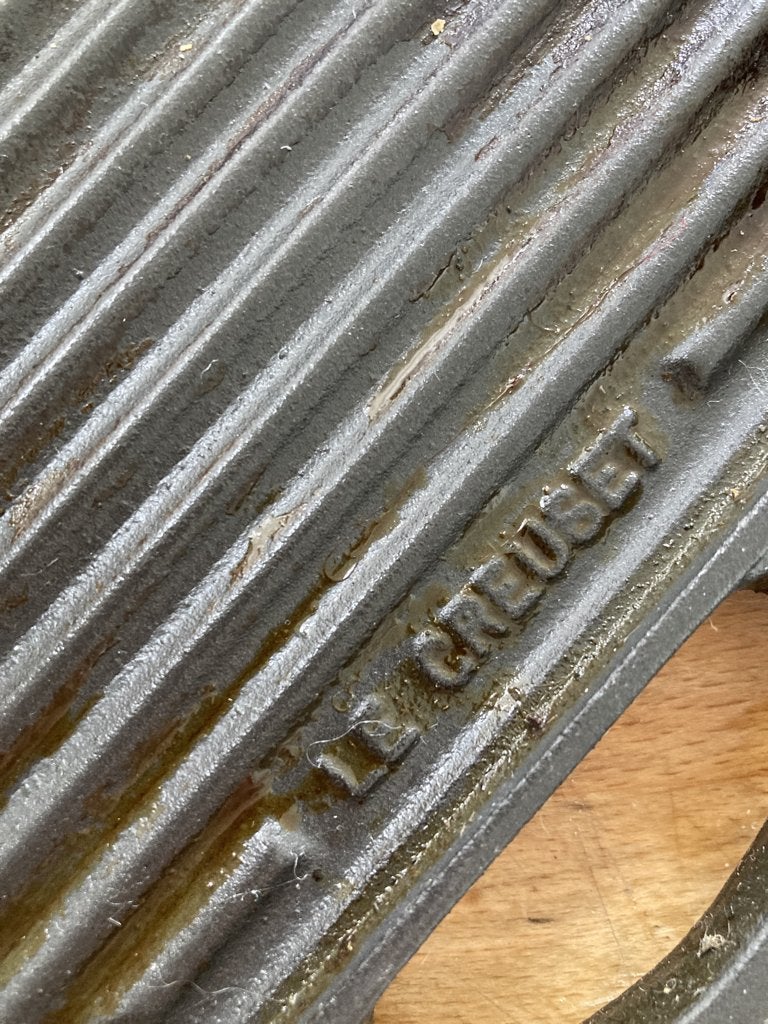 GRILLPLAAT LE CREUSET 2-zijdig EN WOKPAN GIETIJZER, Ophalen