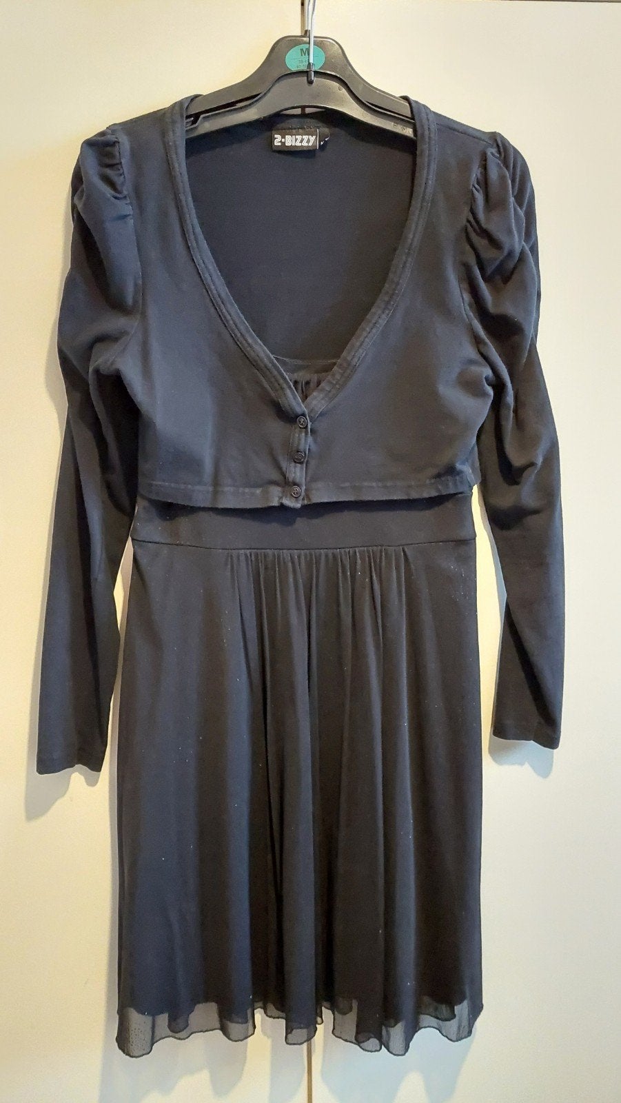 Jurk met bijpassende bolero zwart maat M feest chique kerst, Maat 38/40 (M), Overige typen, Zwart, Nieuw