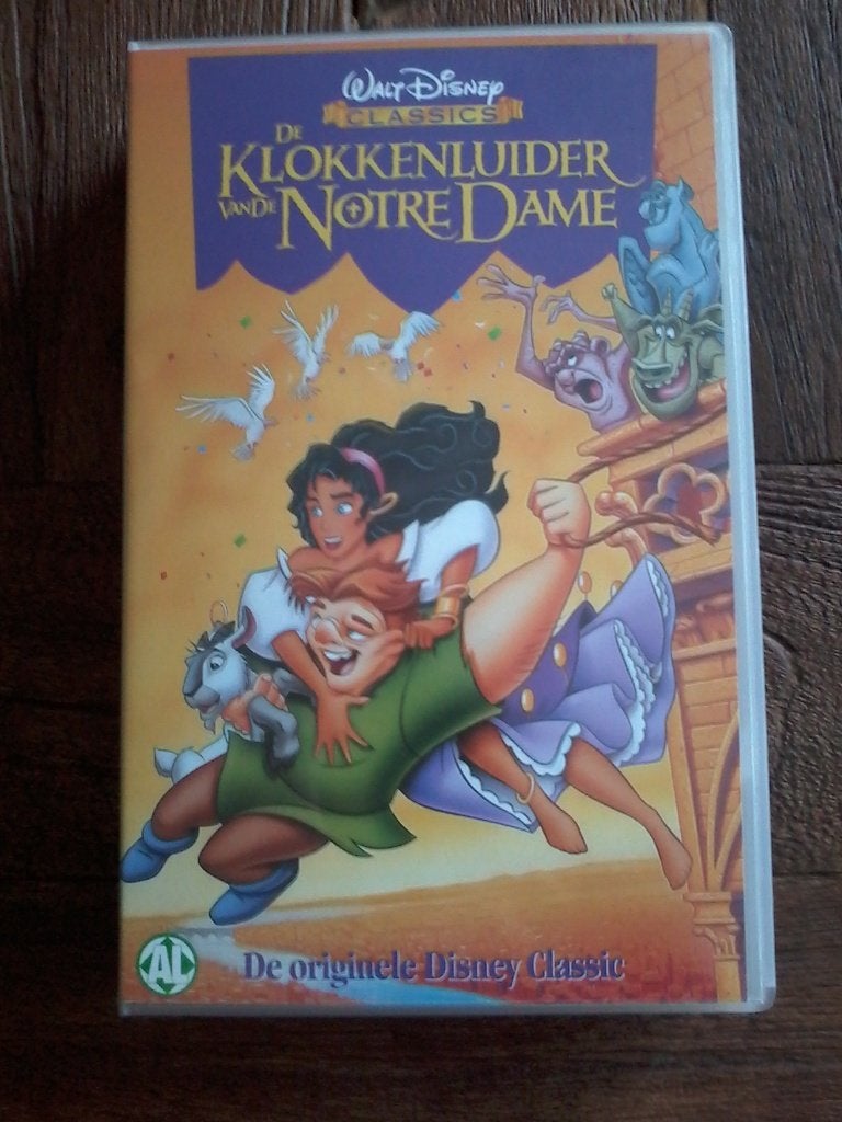 VHS Video Film De klokkenluider van de notre dame Disney (, Tekenfilm, Verzenden, Alle leeftijden, Nederlands