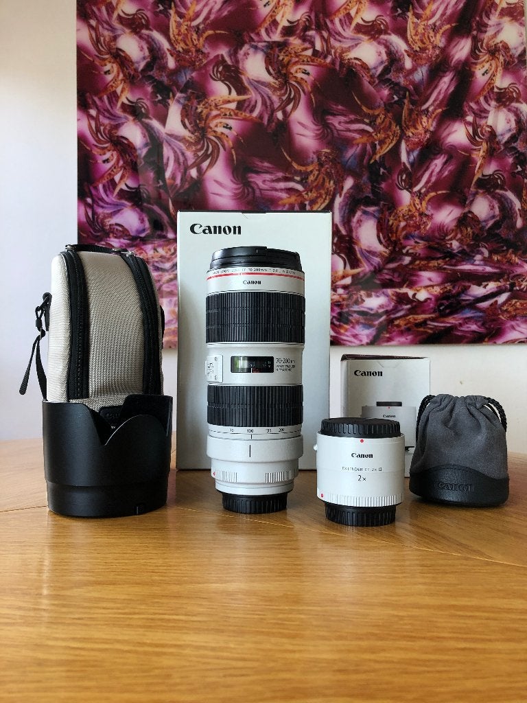 Canon EF 70-200 f2.8 IS III USM + Extender EF 2x III, Ophalen, Zo goed als nieuw, Telelens, Zoom
