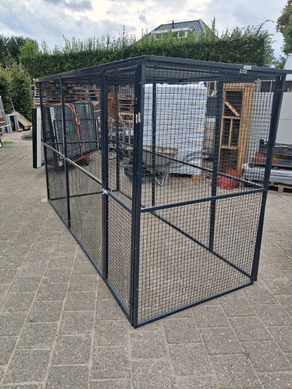 antraciet aluminium voliere met zwarte gaas, Dieren en Toebehoren, Ophalen