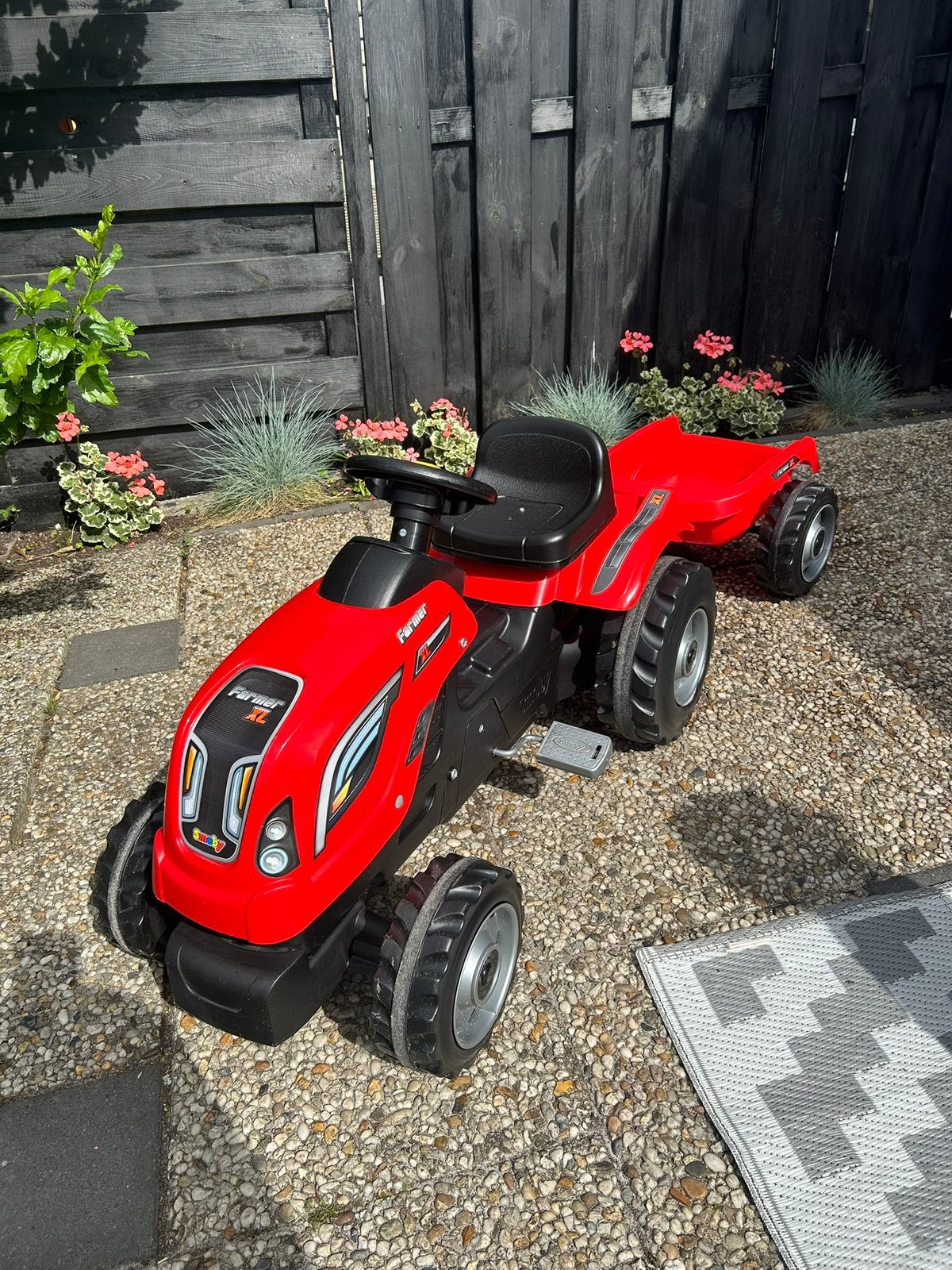 Smoby Rode XL tractor, Ophalen, Zo goed als nieuw, Overige merken