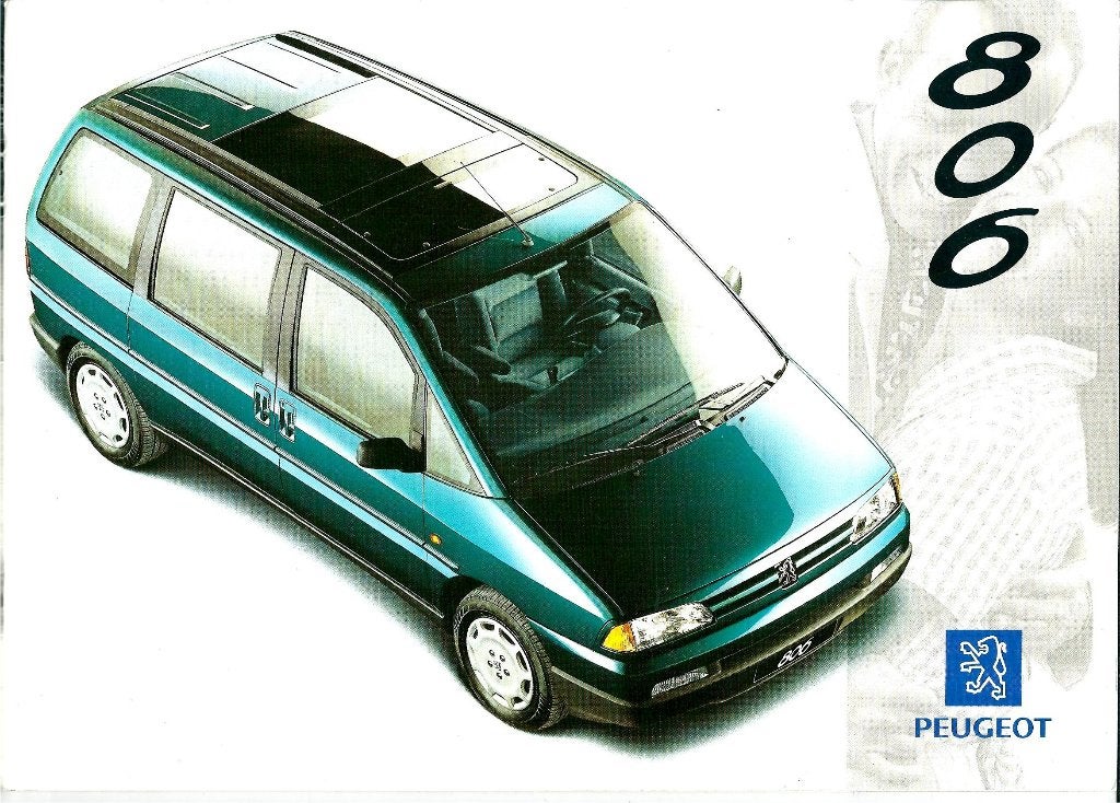 Brochure Peugeot 806 1995, Ophalen of Verzenden, Gelezen, Peugeot