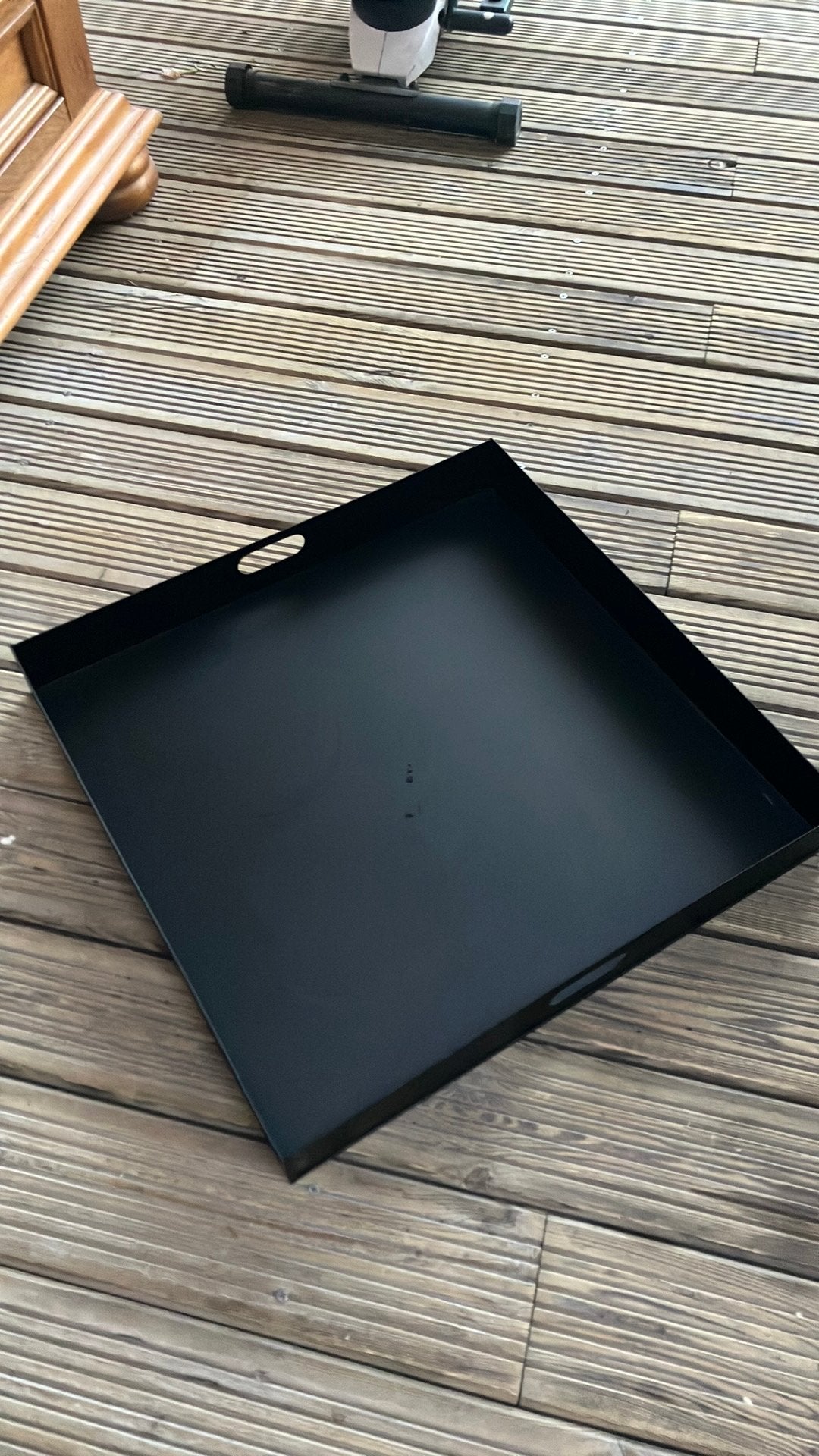 Zwart metalen dienblad zgan, Ophalen, Zo goed als nieuw, Vierkant, Metaal
