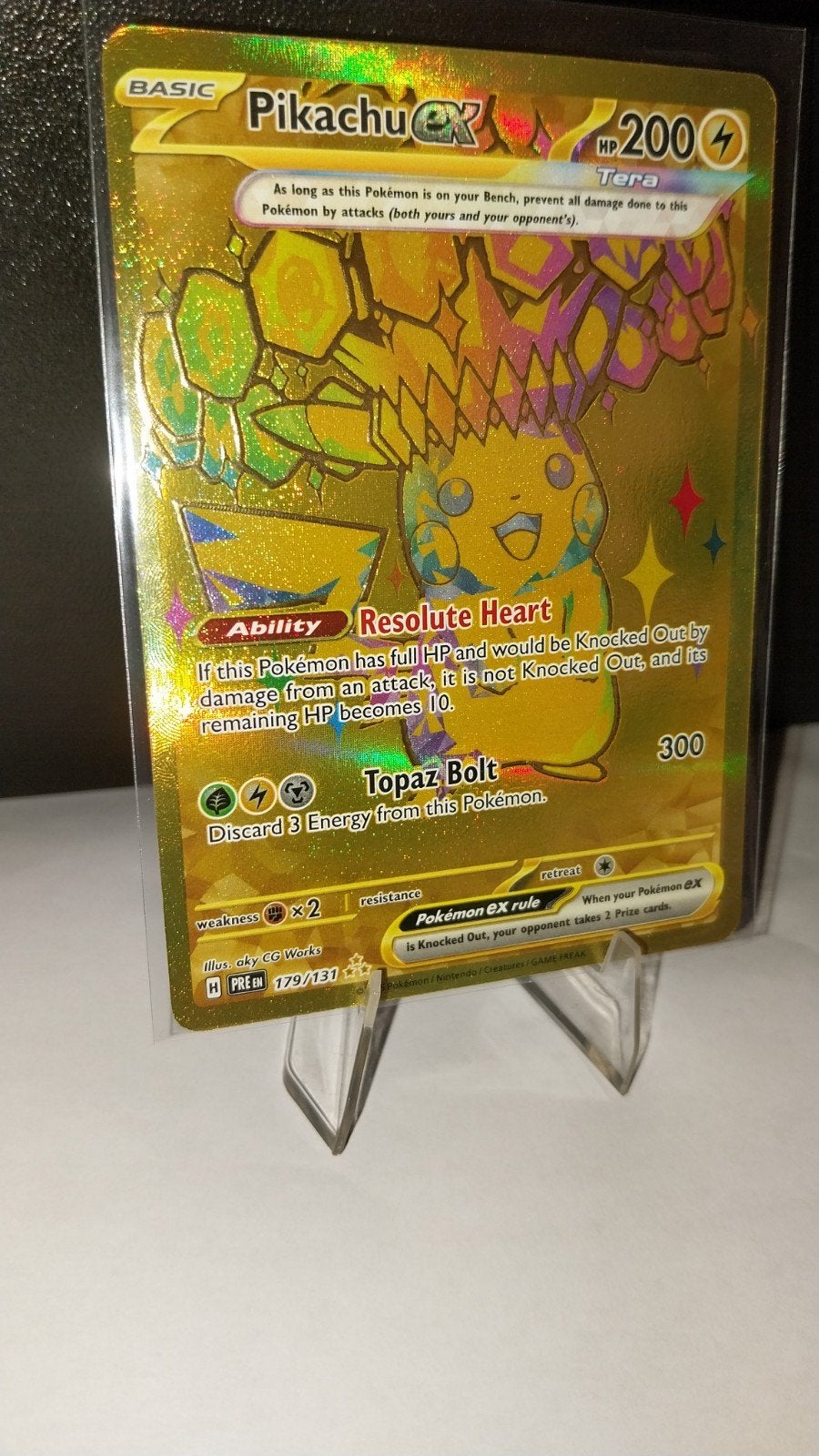 Pikachu ex 179/131 Hyper Rare Gold - Prismatic Evolutions, Ophalen of Verzenden