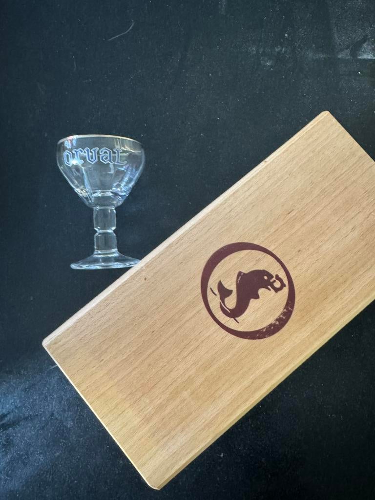 Orval glaasjes minatuur, in eiken kist colecters item, Ophalen, Zo goed als nieuw, Overige merken