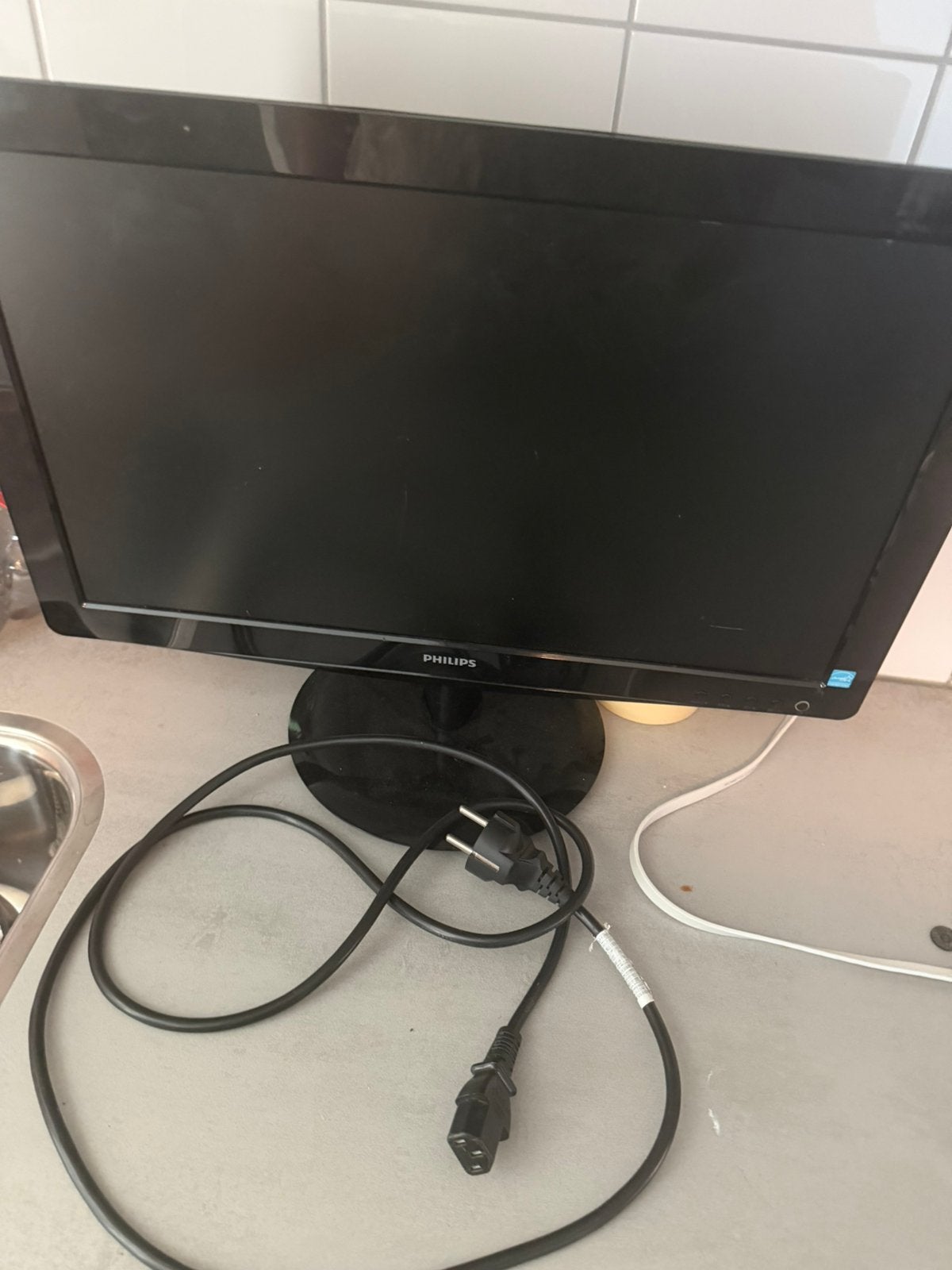 Philips monitor 19”, Ophalen, DVI, 60 Hz of minder, Gebruikt