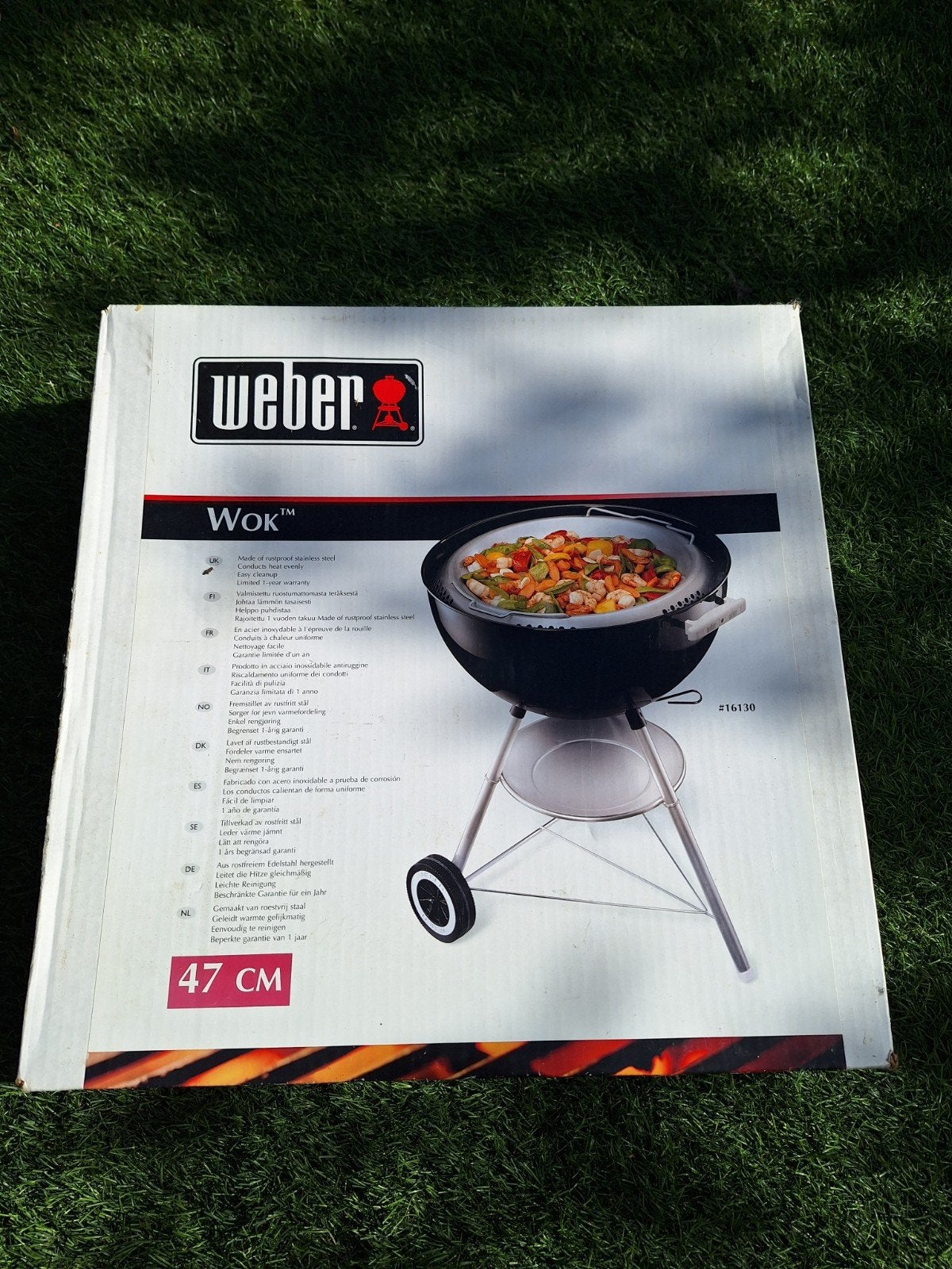 Weber Wok 47 cm voor BBQ - Nieuw in doos, Ophalen of Verzenden, Nieuw, Weber