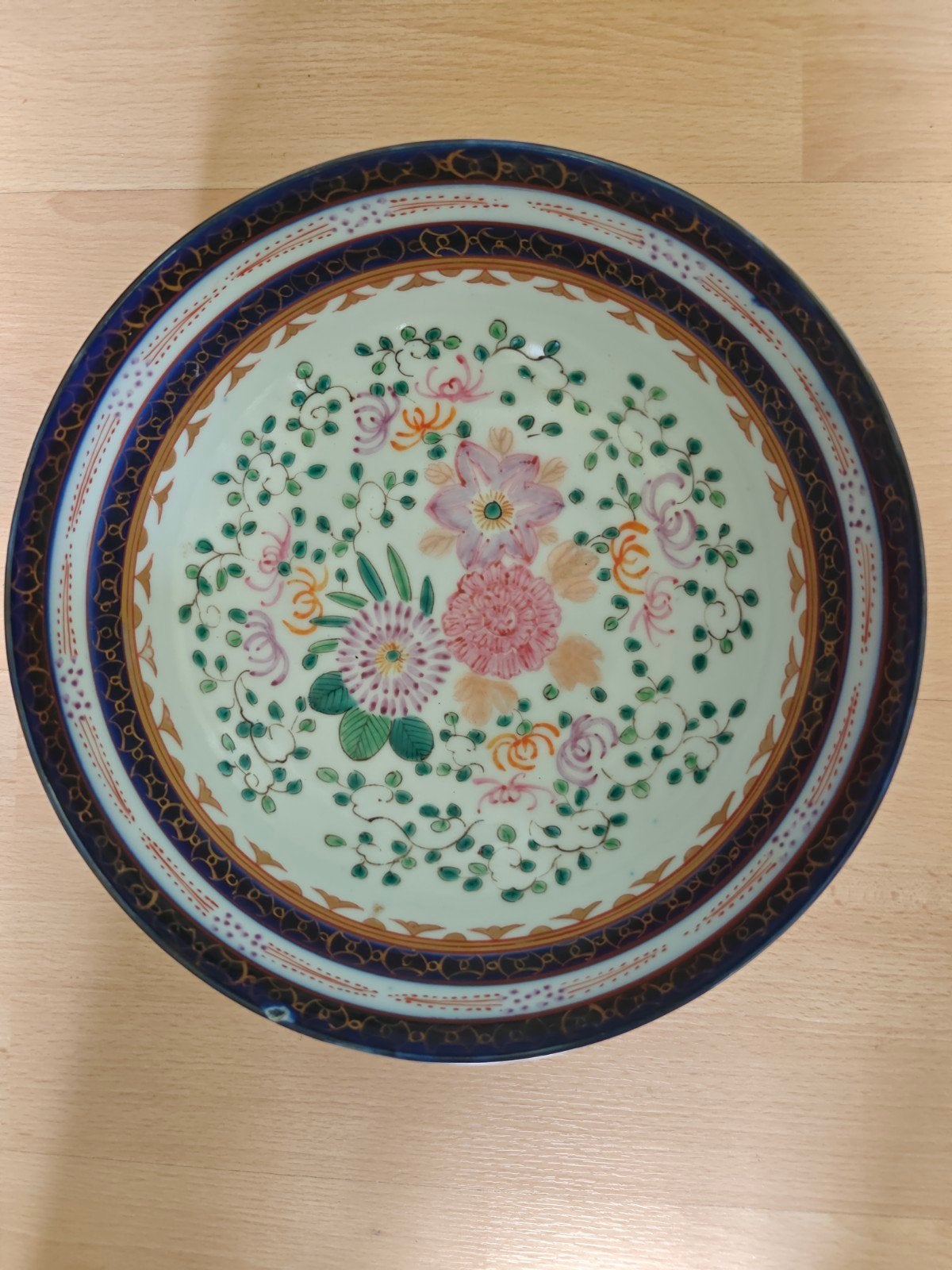 Set van 3 Chinees porselein: kom en twee borden, Ophalen of Verzenden