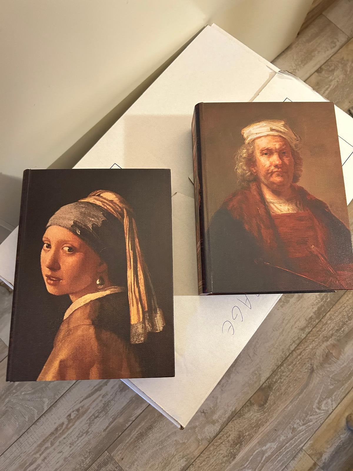 Decoratieve opbergboeken / opbergdozen – Vermeer & Rembrandt, Verzenden, Gebruikt