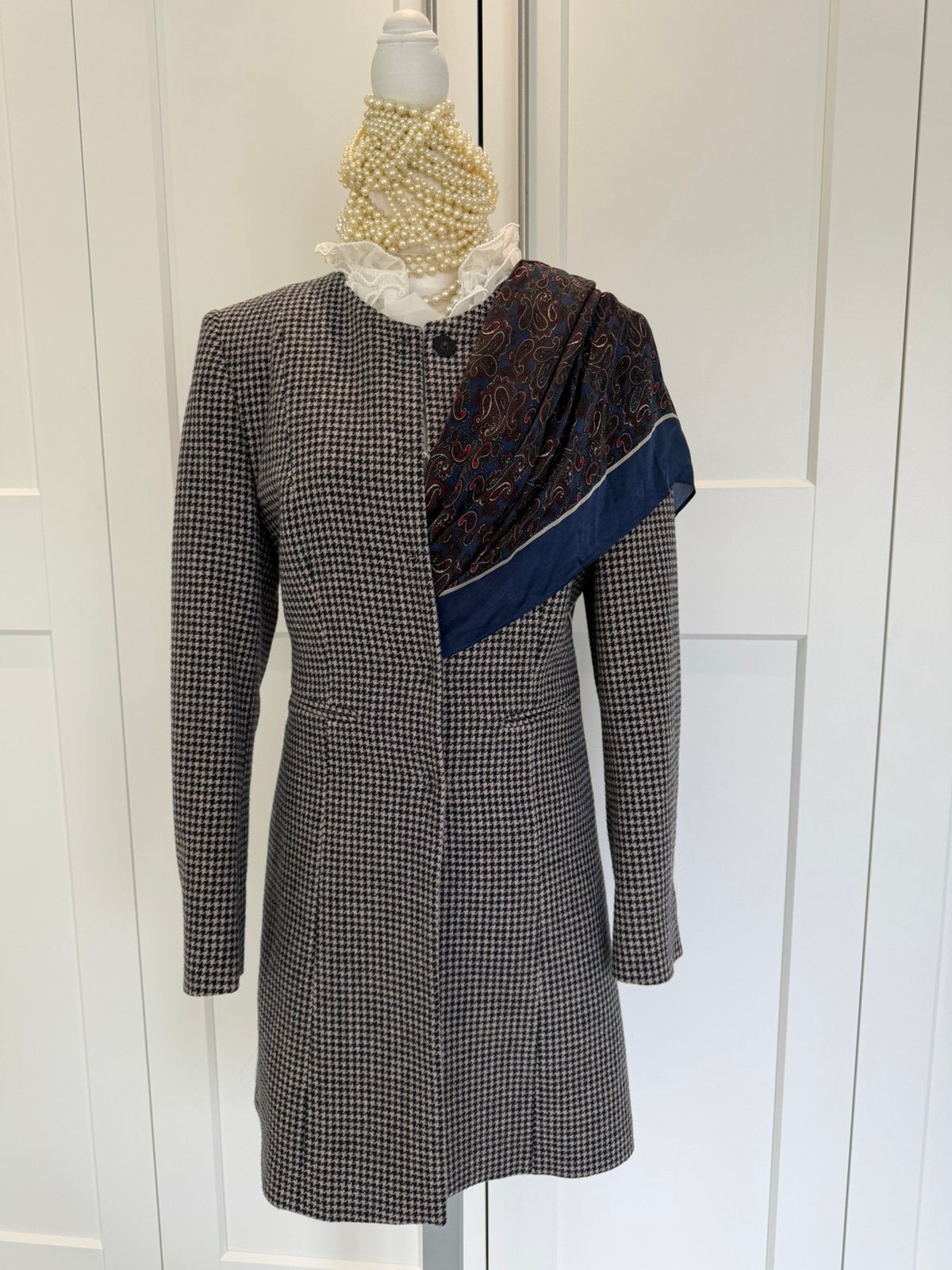 Als Nieuw Purdey blazer jas blauw beige 42 44 xl xxl, Verzenden, Zo goed als nieuw, Maat 42/44 (L), Blauw