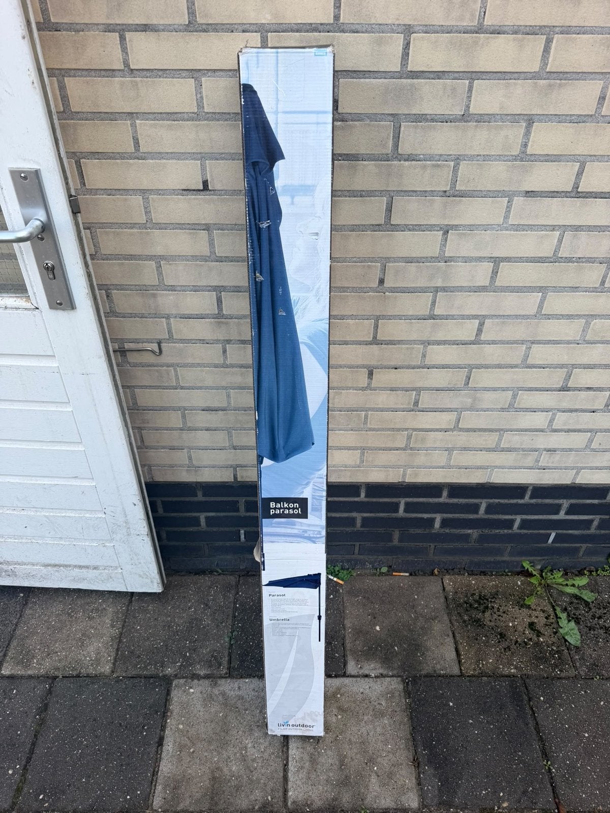 Nieuwe balkonparasol, antraciet, 250 cm, Muurparasol, Kantelbaar, Nieuw, 2 tot 3 meter