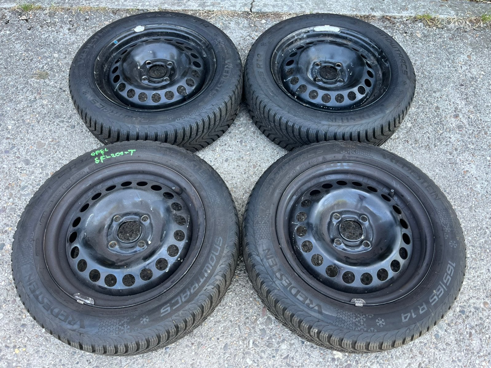 14” originele Opel Karl winter velgen tpms ZGAN 4x100, Auto-onderdelen, Ophalen, 14 inch, Winterbanden, Opel