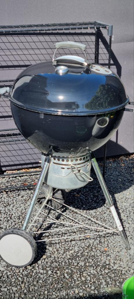 Weber Original Kettle Premium Houtskoolbarbecue Zwart, Ophalen, Zo goed als nieuw, Weber, Met accessoires