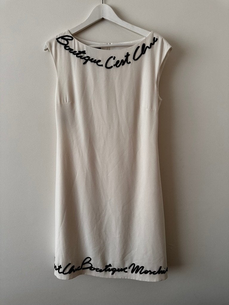 Moschino witte designer jurk maat 38, Maat 38/40 (M), Verzenden, Wit, Moschino