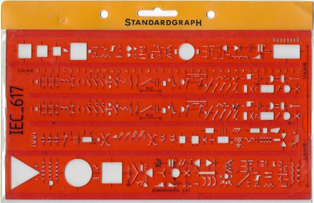 standardgraph tekensjabloon iec_617, Ophalen of Verzenden, Zo goed als nieuw, Overige typen