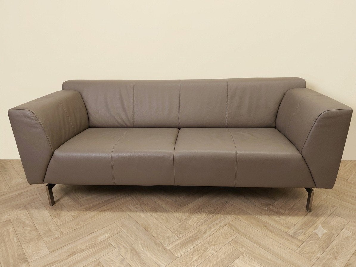 Rolf Benz 318 Linea | 2,5 zits | Taupe leer, Modern design, Info@andriesign.nl, 150 tot 200 cm, Driepersoons
