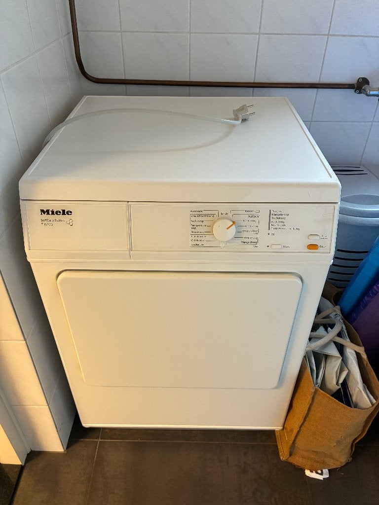 Miele T8703 wasdroger, Ophalen, 6 tot 8 kg, Gebruikt, Luchtafvoer