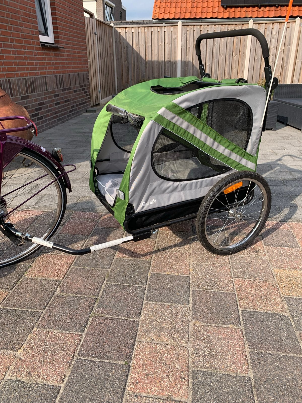 PawHut Hondenfietskar / Hondenbuggy - Zo goed als nieuw, Ophalen, Opvouwbaar, 20 tot 40 kg, Zo goed als nieuw