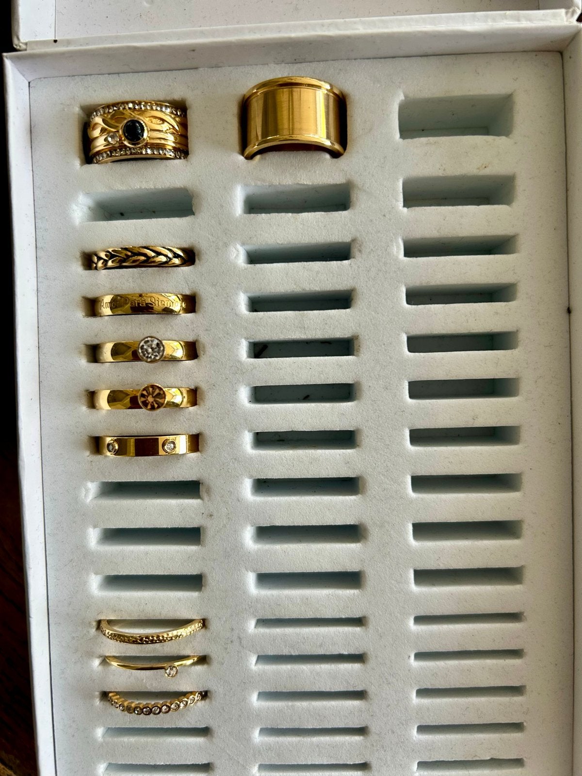 iXXXi JEWELRY Ringen Set - Goudkleurig met Zirkonia, Zo goed als nieuw, Dame, Goud, Ophalen