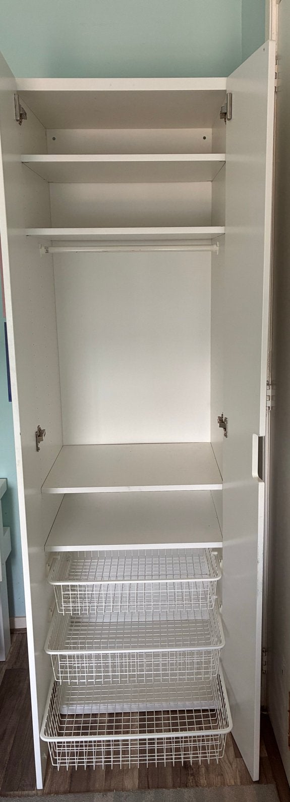 IKEA Småstad Plasta kledingkast wit 60x57x181 cm, Ophalen, Gebruikt, 50 tot 100 cm, 50 tot 75 cm