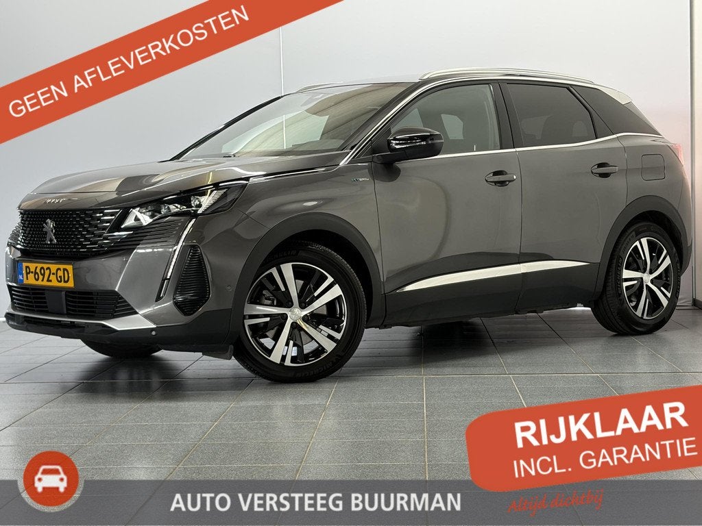 Peugeot 3008 1.6 HYbrid 225 GT Pack Business Stoelmassage, S, Auto's, Peugeot, 12 maanden, Bedrijf, Grijs, Hybride Elektrisch/Benzine