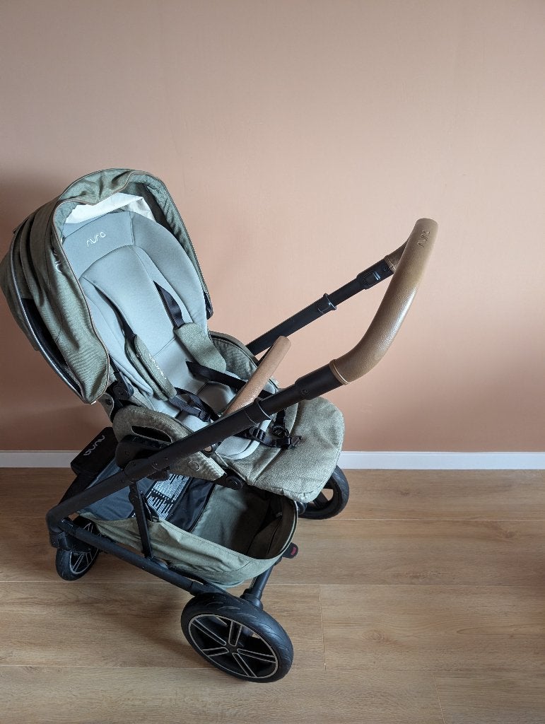 Nuna mixx next Pine, Gebruikt, Verstelbare duwstang, Combiwagen, Ophalen