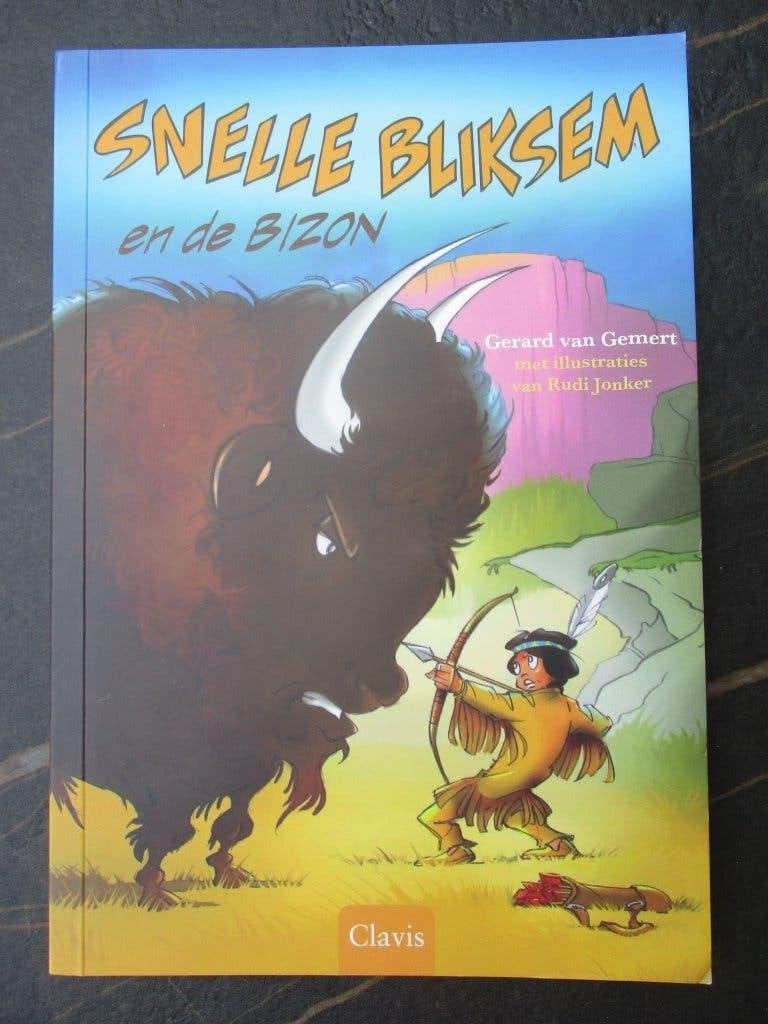 Snelle Bliksem en de Bizon - boek - Kleine helden van toen, Boeken, Ophalen of Verzenden, Zo goed als nieuw, Gerard van Gemert