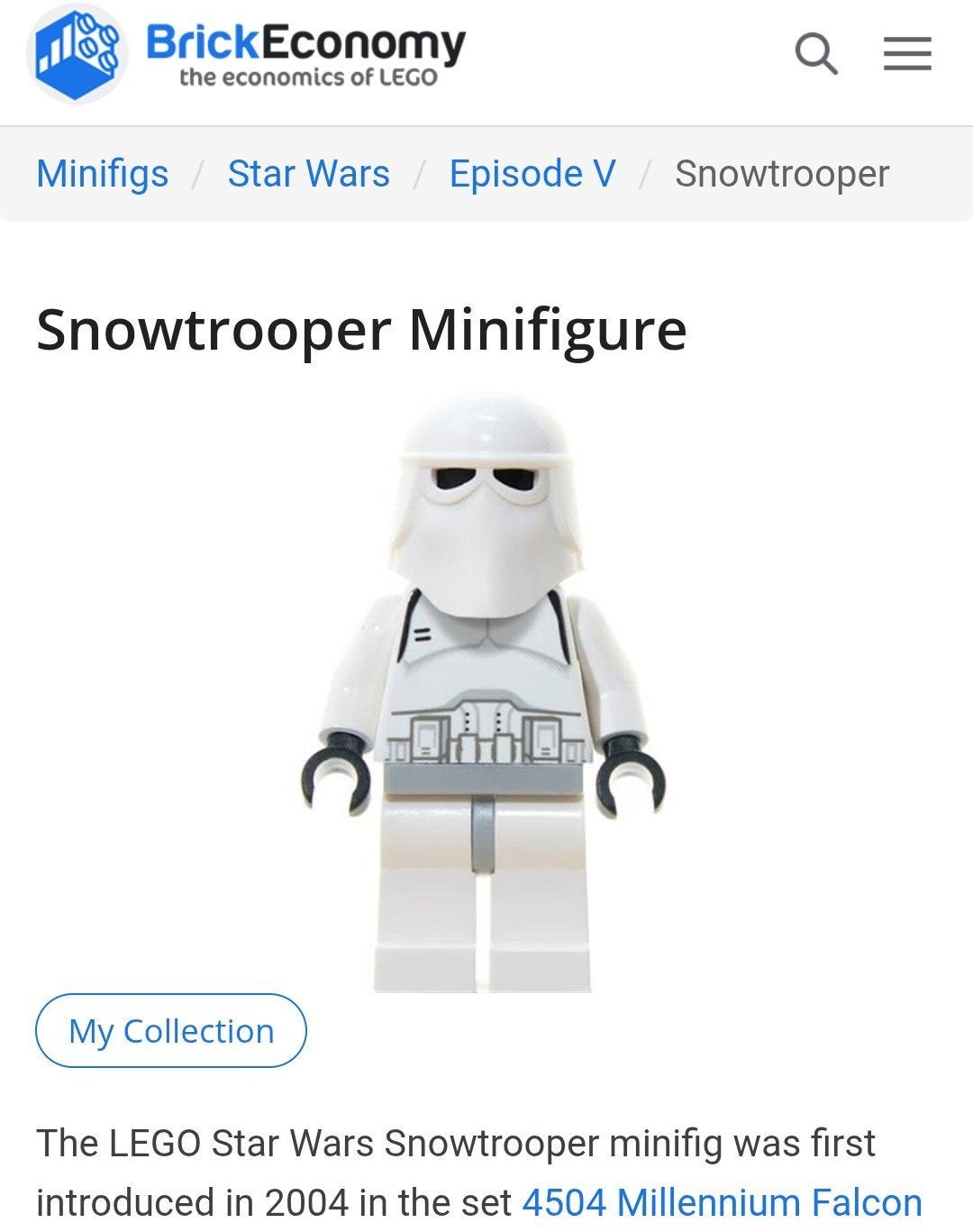 gezocht snowtrooper Falcon 2004, Ophalen of Verzenden