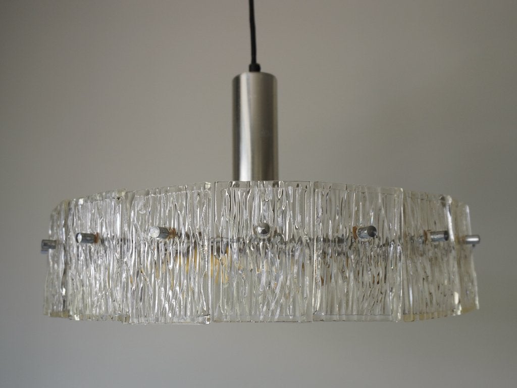 Glazen hanglamp  Kalmar Orrefors Doria NIET WERKEND, Ophalen