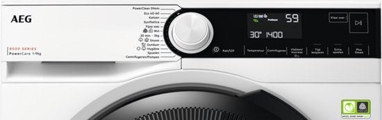 AEG wasmachine LR85944 8000 serie PowerCare - 9 kg - Wit, Witgoed en Apparatuur, AEG, 1200 tot 1600 toeren, Minder dan 85 cm, Nieuw