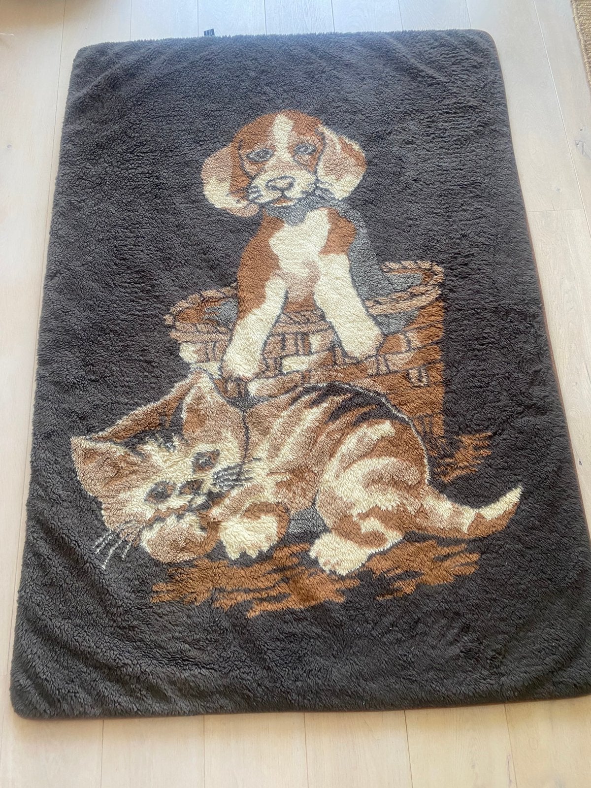 Wollen hockflor deken hond kat, 195 cm, Woondeken, 135 cm, Ophalen of Verzenden