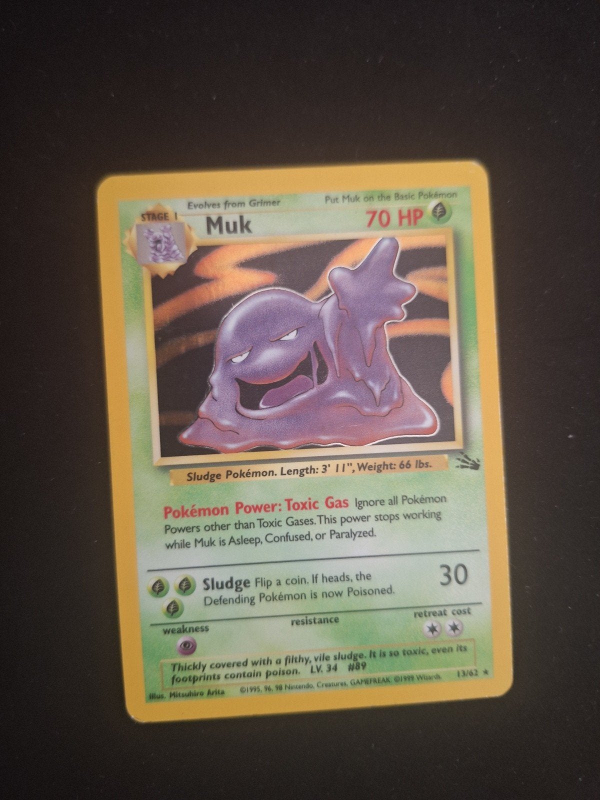 muk holo fossil - vintage pokemon, Ophalen of Verzenden, Zo goed als nieuw