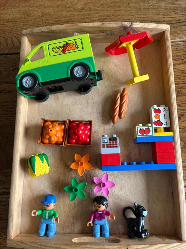 Lego Duplo 5683 boerenmarkt, Kinderen en Baby's, Speelgoed | Duplo en Lego, Overige thema's, Ophalen of Verzenden, Zo goed als nieuw