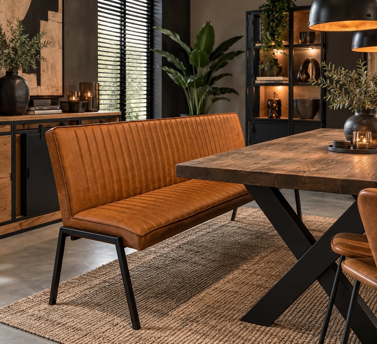 Eettafelbank / Eetbank 185cm nieuw, Ophalen, Industrieweg 25, Bruin, Rj